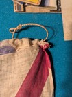 Vintage Union Jack British Flag Cloth Fabric With Rope Ties Signed Original Ww2
