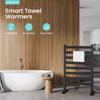 Woho 8-bar Towel Warmer Rack Heated 38  Freestanding For Bathroom