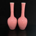 A Pair Chinese Monochrome Porcelain Handmade Exquisite Vase 27815