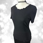 Grunge Style Ruffled Feminine Basic Baby Tee