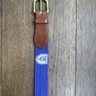 Smathers Branson Belt Mens Size 38 Hand Stitched Needle Point Golf Cc