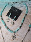 2-piece Set With A 2-stranded Necklace Made With Quartz And A Sun Pendant