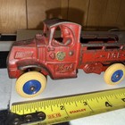 Vtg 7  Red Arcade Mack Ice Truck C-cab Cast Iron Toy   44 
