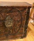 Antique 1825 Immigrant Dome Top Trunk Norwegian Mayflower The Restauration