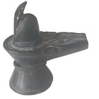Antique Old  Black Stone Hand Crafted Hindu God Shiva Lingam Sculpture India