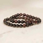 Natural Red Garnet 5mm Beads Healing Reiki Chakra Stretch Men Women Bracelet