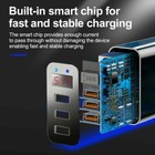 3port Usb Home Wall Charger Digital Display Qc 3 0 30w Fast Charge For Cellphone
