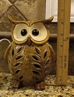 Vintage Ceramic Owl Nightlight Accent Lamp Electric 6 5  Tall Brown Adorable 