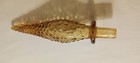 Vintage Empoli Honey Amber Genie Bottle Bubble Hobnail Stopper Only 8 