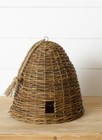 Brown Honey Bee Hive Skep Willow Wicker Primitive Farmhouse Decor 10 