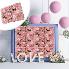 Pink Flowers Wall Panel Artificial Flower Wall Background Silk Rose Mat For Home