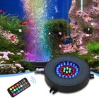 Aquarium Underwater Air Bubble Led Light Rgb Submersible Lamp Remote Fish Tank