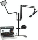Desktop Streaming Gaming Video Camera Teleprompter Tripod Stand Mount Tabletop