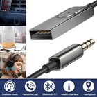 Usb To Aux Bluetooth 5 1 Car Adapter 3 5mm Wireless Receiver Hands-free Mic