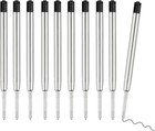 20pc Ballpoint Pen Refills Black Ink 1mm Medium Tip Parker Style