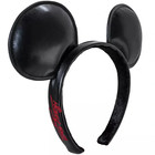 Disney Parks Mickey Mouse Ears Classic Signature Black Faux Leather - New