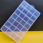 Clear Plastic Storage Box 28 Grids Abs Transparent Small Item Organizer Box For   