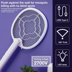 Foldable Electric Fly Swatter Rechargeable Handheld Mosquito Racket Pest Killer