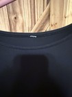 Women s Black Long Sleeve Solid One-piece Bodysuit Size S With Snap Closure