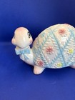 Vtg Rubens Original Turtle Planter Ceramic Baby Nursery Decor Pastel Rare Cute 