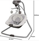 Graco Simple Sway Stationary Baby Swings 6 Speeds Vibration 15 Songs Sounds New