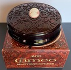 Vintage Avon Cameo Beauty Dust Container Nos