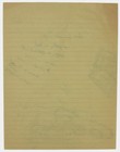Alice Cooper 1988 Draft Lyric   Doodle Sketch - Authentic W coa
