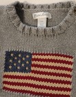 Ralph Lauren 24m Gray Cotton Iconic Flag Sweater Boys Or Girls