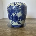 Chinese Blue   White Porcelain Grape Vine Ginger Jar vase Made In China