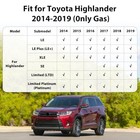 Floor Mats For Toyota Highlander 2014-2019  All Weather Protection Custom Fit
