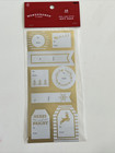 80 Metallic Sticker Christmas Gift Tags Gold - Wondershop 5 Packs Of 16ct New