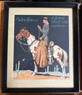  4  Framed Jo Mora Prints  Horsemen Of The West Measure 9 1 2  X 11 1 2  W Frame