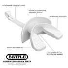 Battle Sports Chrome Skulls Oxygen Football Mouthguard - Black white