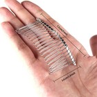 10 Pieces Metal Hair Comb Clip Wire Wedding 10 Count  pack Of 1   Silver 