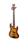 Flame Maple Electric Jazz Bass Guitar - Solid Body  Natural Finish  4 Strings