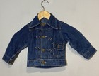 Vintage 30s Kids Type 1 Selvedge Denim Jacket Indigo Blue Pleated Distressed