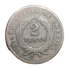 1864 Us Shield Motto Copper 2c Two Cent Piece Coin Civil War Era 2 Large Motto