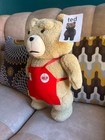 Ted Movie Teddy Bear Plush Toy Red Apron Style Soft Stuffed Animal Doll Gift