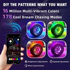 Led Rgb Chasing Wheel Ring Lights For Truck Car Rim Light Bluetooth App Control