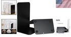 Set Of 2 Metal Bookends - Modern Black Book Holders For Organized Shelves