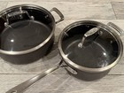 All Clad 3 And 4 Qt Sauce Pans W Lids Stainless Steel Hard Anodized Pots Usa Pan