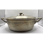 Vintage Everlast Hammered Forged Metal Aluminum Casserole Dish W pyrex Insert