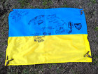 Ukraine Military Army War Flag Signed Ukrainian War Patriotic Song History