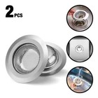2pcs 4 5  Kitchen Sink Strainer Stopper Stainless Steel Drain Basket Waste Plug