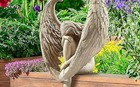 Sitting Garden Ornament Small Fairy Angel Figurine With Wings Sculpture Figure