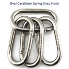 4pcs 3 15 oval Carabiner Spring Snap Hook Stainless Steel 316 Carabiner Clips