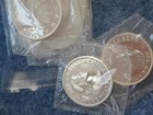 1962 Canada Silver Dollar Proof-like Lot Of 5 Coins In Cellophane E0741