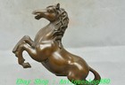 11 8  Old Chinese Bronze Lucky Fengshui Zodiac Year Animal Horse Statue
