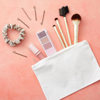 12-pack Bulk Blank Canvas Zipper Pouch Set  8x6 Canvas Pencil Pouch With Zipper 