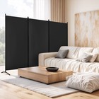 Modern Partition Room Dividers 3-panel 6ft Portable Folding Privacy Screen Black